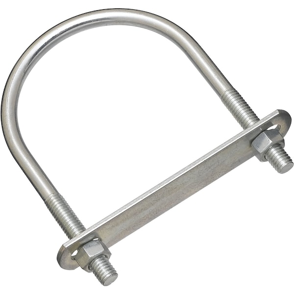 National Hardware Round U-Bolt, 3/8", 3-1/2 in W, 5-1/4 in H, Zinc Plated Steel N222-224 - main